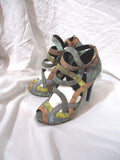 NEW PIERRE HARDY High Heel Shoe Strappy Sandal 37 WTSNAKE MULTICO