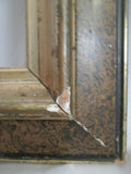 Antique Carved GESSO Wood Picture Frame Art GILT BROWN Holds 8 x 10" Wall Handmade