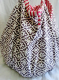 ROBERTA ROLLER RABBIT hobo satchel tote Shoulder bag Vegan Sling FLORAL BATIK