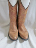 Kids Boys Girls Youth OLD WEST Leather Western Cowboy Boot 8129 BROWN Sz 3.5