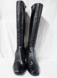 Womens SUDINI NORDSTROM Knee High LEATHER RIDING Moto BOOT 9 BLACK Shoe