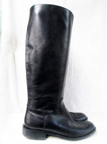 Womens SUDINI NORDSTROM Knee High LEATHER EQUESTRIAN BOOT 9 BLACK Shoe