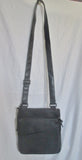 URBAN OXIDE Shoulder Flap Bag Man Purse Messenger Crossbody BLACK Vegan RUBBER