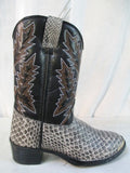 Youth Toddler DURANGO SNAKE PRINT BOOT NATURAL Vegan Cowboy Western BROWN 13.5
