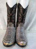 Youth Toddler DURANGO SNAKE PRINT BOOT NATURAL Vegan Cowboy Western BROWN 13.5