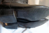 Womens ZODIAC LEATHER Cowboy Slouch BOOT WESTERN BLACK 8.5 EW Boho Rider