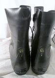 Vtg Mens BATA MILITARY BOOTS US 12-82 MICKEY MOUSE RUBBER BLACK 10W BLUCHER