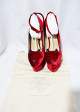 NEW CHARLOTTE OLYMPIA TESSA CAT KITTY WEDGE HEEL Shoe 36.5 6 RED