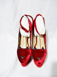 NEW CHARLOTTE OLYMPIA TESSA CAT KITTY WEDGE HEEL Shoe 36.5 6 RED