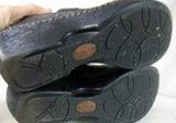 Womens BORN Leather Clog Shoe Slip-On Loafer Comfort Walking BLACK 8
