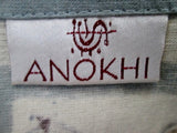 NEW Set ANOKHI 43X43 PRINTED CLOTH NAPKIN Table Decor WHITE BLUE CYPRESS BOHO Entertaining
