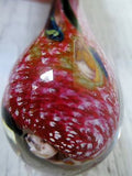 Vtg 9" Millefiori Handmade Blown German Window Studio Glass Drop Abstract Art