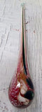 Vtg 9" Millefiori Handmade Blown German Window Studio Glass Drop Abstract Art