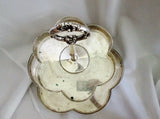 Hors D'Oeuvres Sandwich Cake Plate Silverplate 2 Tier Serving Tray Dish Pedestal Party