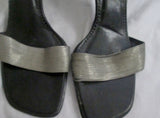 Womens CARLOS SANTANA SILVER CHAIN Sandals High Heel 8.5 Steampunk
