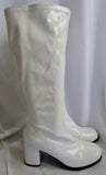 Womens FUNTASMA Faux Leather Clingy High Heel GOGO Boots FETISH WHITE 8