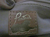 PANTERA leather woven shoulder handbag purse crossbody case WHISKEY BROWN bag M