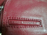 STONE MOUNTAIN leather satchel shoulder bag hobo purse RED CHERRY boho