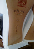 NEW Womens CELINE PARIS Leather Thigh High Boot 40 ITALY 36 6 BLACK WHITE