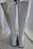 Womens FUNTASMA Faux Leather Clingy High Heel GOGO Boots FETISH WHITE 8