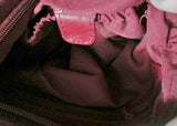 STONE MOUNTAIN leather satchel shoulder bag hobo purse RED CHERRY boho