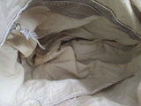 POVERTY FLATS handbag shoulder hobo bag saddle purse TAUPE GRAY Boho Vegan