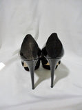 NEW CHARLOTTE OLYMPIA PRISCILLA STRIPES PUMP Shoe 36.5 6 BLACK Heel