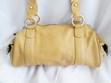 SIGRID OLSEN Leather Stitch Western Tote Bag Satchel Purse COGNAC BROWN M