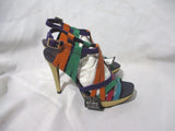 NWT DIANE VON FURSTENBERG DVF STILETTO Sandal Shoe Emerald Purple Suede 6