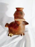 Signed ARMANDO MEXICAN MEXICO Ceramic Sculpture Folk Art Primitive DUCK Ethnic BIRD Terra Cotta