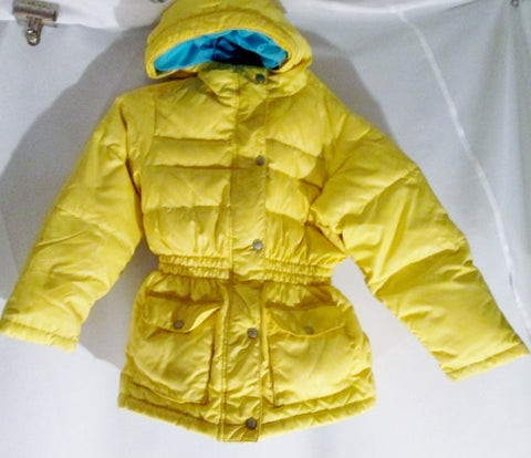 Youth Kids Girls HANNA OUTDOOR Ski Snow Puffer JACKET Coat Hood 8-10 YELLOW