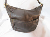 THE SAK Leather Sling Hobo Shoulder Bag Satchel Purse Crossbody BROWN