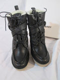 NEW NIB Womens PIERRE HARDY GRAINED KID Shearling Bootie 37 6.5 BLACK