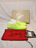 NEW CHRISTIAN LOUBOUTIN HAVANA FLAT BROGUE SHOE 36.5 6 YELLOW NEON Loafer PATENT Leather Womens NIB