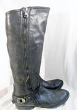 Womens ALBERTO FERMANI ITALY Glove Leather Sexy Riding Moto BOOTS Black 6.5 Rocker