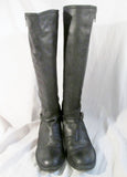 Womens ALBERTO FERMANI ITALY Glove Leather Sexy Riding Moto BOOTS Black 6.5 Rocker