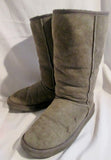 Womens UGG AUSTRALIA 5815 CLASSIC TALL Suede BOOT GRAY 7 Winter Shearling Sheepskin