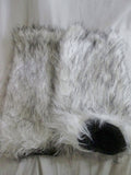 Set FUZZY BEAR MAMMOTH HAT Leg Warmers Play Costume Halloween Disguise Fun Party Plush