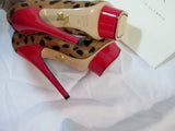 NEW CHARLOTTE OLYMPIA POLLY PUMP LEOPARD Shoe 36.5 6 Hair RED Platform