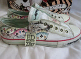 Womens ED HARDY Lowrise Classic WHIFU Shoes Sneaker Trainer 9 WHITE PIRATE