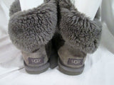 Womens UGG AUSTRALIA 5803 BAILEY BUTTON Suede Winter BOOTS Shoe GRAY 8 Snow