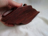 7" Rustic Handmade PELICAN PUZZLE Trinket Carved Wood BIRD Jewelry Box Treasure