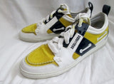 Mens DSQUARED2  ITALY Lowrise Sneaker Trainer WHITE YELLOW 9.5 Leather Eye
