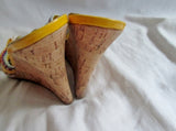 Womens MISS SIXTY ITALY Platform Wedge Leather Shoes Sandals 39 / 8.5 YELLOW Multi