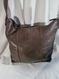 STONE MOUNTAIN leather satchel shoulder bag hobo cross body purse BROWN CHOCOLATE