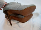 NEW Womens J. CREW ITALY Suede BOOTIE Ankle BOOT BROWN 6.5 Peep Toe