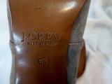 NEW Womens J. CREW ITALY Suede BOOTIE Ankle BOOT BROWN 6.5 Peep Toe