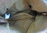 Vegan Woven Faux Leather Shoulder Bag Purse Tote Satchel GOLDENROD DIJON YELLOW