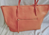 SORIAL MADISON Tote Vegan Satchel Shoulder Bag Carryall TANGERINE ORANGE Shop