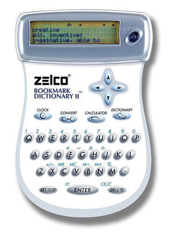 NEW NIB Zelco Electronic Bookmark Dictionary II Handy Compact Travel Reference